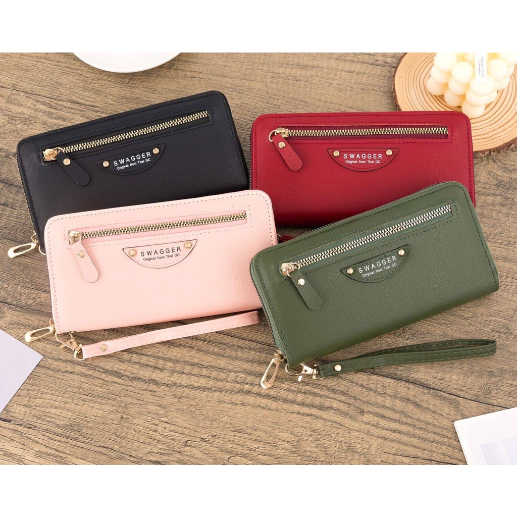 กระเป๋สตางค์แฟชั่นใบยาว ซิปหน้า (GC-002)