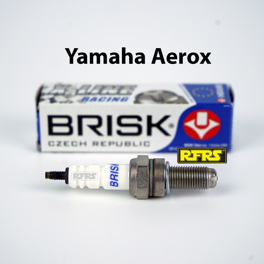 หัวเทียน BRISK X-Line 4 เขี้ยว แกนเงิน Yamaha Aerox  (8X21ROA) xline Spark Plug Made in EU