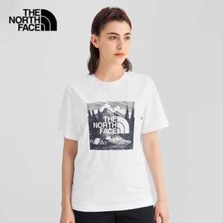 [Classic] เสื้อยืดแขนสั้น พิมพ์ลาย The North Face สวมใส่สบาย สําหรับคู่รัก กลางแจ้ง | 7wap