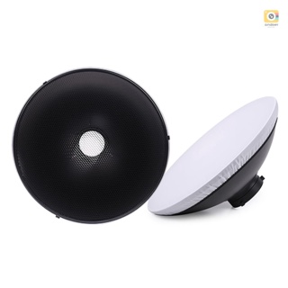 โคมไฟสตูดิโอถ่ายภาพสตูดิโอ 70 ซม. /27.6 นิ้ว Speedlite Strobe Lighting Diffuser Beauty Dish Lampshade Bowens Mount พร้อมตัวสะท้อนแสงผ้านุ่มรังผึ้ง