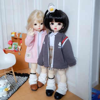 Bjd เสื้อผ้าตุ๊กตา 1/6 ทีมแมว ขนาดใหญ่ 1/6yosd เสื้อผ้าตุ๊กตาหมีน้องสาว mdd เสื้อกันหนาวซิป