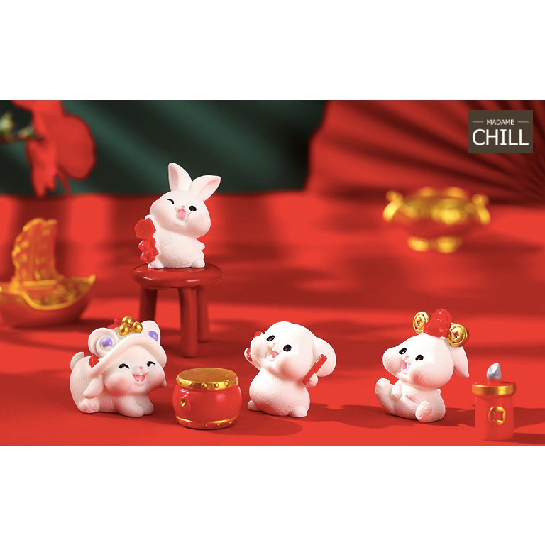 [MC391] ตุ๊กตุ่นจิ๋ว กระต่าย ต้อนรับ ตรุษจีน 🐰💰 (1 ตัว ราคา 7, 10, 15, 20 บาท) - รูปที่ 4