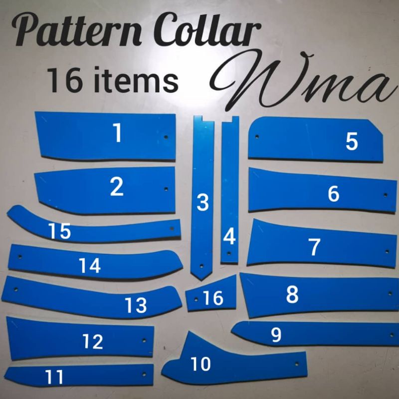 แม่พิมพ์คอปก KEMEJA WMA เสื้อ เสื้อมาเลย์ ปกกระเป๋า