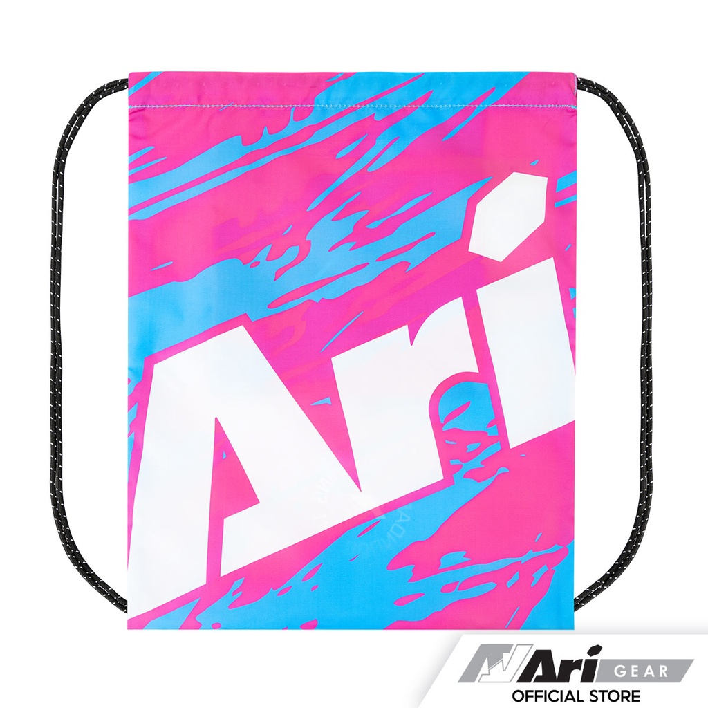 ARI GRAPHIC GYMSACK - PINK/WHITE/BLUE กระเป๋า Gymsack อาริ กราฟฟิค สีชมพู