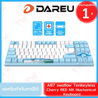 Dareu A87 Swallow Tenkeyless Cherry Red MX Mechanical Gaming Keyboard (EN/TH) คีย์บอร์ดเกมมิ่ง รับประกันสินค้า 1ปี