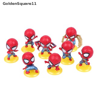 Goldensquare โมเดลฟิกเกอร์ Disney Marvel Avengers Spider Man 8 ชิ้น สําหรับตกแต่ง