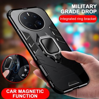 Car Magnetic Holder Ring Shockproof Bumper Armor Cover For Huawei Mate 50 Pro Case Hard PC Protect Funda Hauwei Mate50 Mate50pro