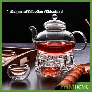 กาชงชา ทนต่ออุณหภูมิสูง กาน้ำชา แก้วคุณภาพสูง 400ml 600ml Glass teapot
