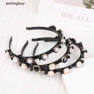 [Jettingbuy] กิ๊บติดผมถักเปีย ประดับมุก ดอกไม้ พลอยเทียม สําหรับผู้หญิง 1 ชิ้น