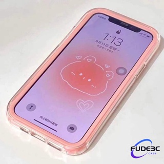 เคสโทรศัพท์มือถือซิลิโคนใส กันกระแทก 2 in 1 สีแคนดี้ สําหรับ iPhone 13 11 12 Pro Max XR X XS Max 6 6s 7 8 Plus 13Mini 12Mini