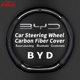 BYD Atto 3 Dolphin ปลอกหุ้มพวงมาลัยคาร์บอนไฟเบอร์ สําหรับ Atto3 dolphin พร้อมโลโก้