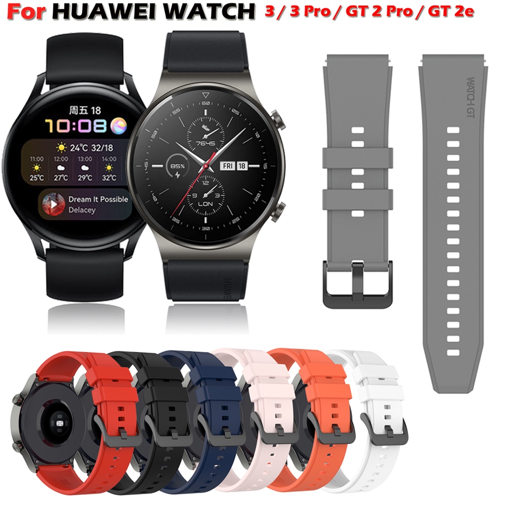 สายนาฬิกาข้อมือซิลิโคน สําหรับ Huawei Watch Gt 2 Pro Huawei Watch Gt 2 46 มม. Gt 2e Huawei Watch 3 3 Pro