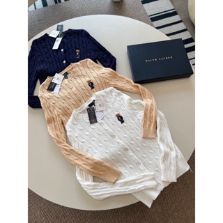 "Polo Bear Cotton Cardigan" งาน ชน Shop เลยค้า รุ่นนี้ เนื้อผ้า ดี ความหนากำลังดี