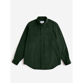 [JBB*] FOREST GREEN CORDUROY OVERSIZED SHIRT  เจบีบี เสื้อผ้าผู้ชาย เสื้อลำลองผู้ชาย เสื้อแขนยาว เสื้อลูกฟูก ผ้าคอตตอน