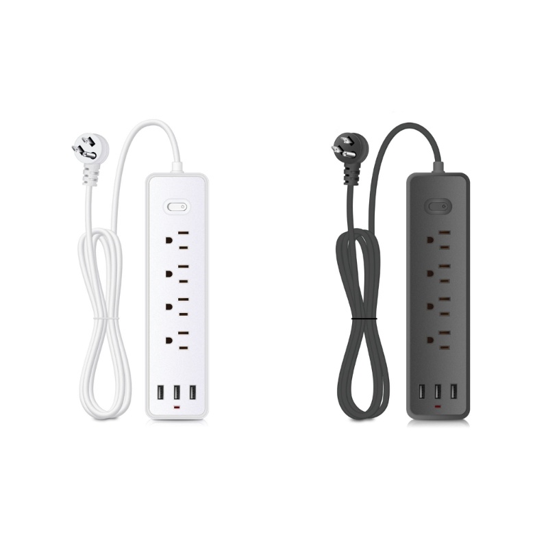 TY Surge Protector Wall Outlet พร้อม 4 ช่องกว้าง 3x พอร์ต USB สําหรับโทรศัพท์