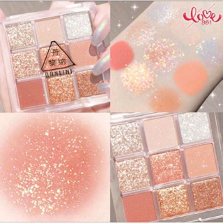 อายแชโดว์ 9สี EYE PALETTE JADED eyeshadow 9 color พาเลทอายแชโดว์ 9สี เนื้อดินน้ำมัน เนื้อใยไหม ประกายชิมเมอร์ ที่ทาตา