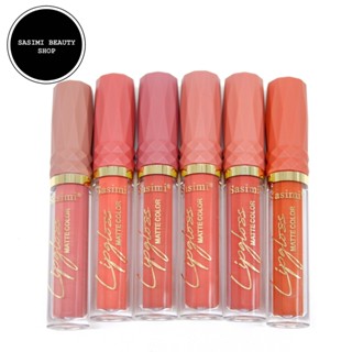 SASIMI Lip Gloss Matte Color ลิปจิ้มจุ่มเนื้อแมทต์ สีสวย เกลี่ยง่าย ติดทนนาน