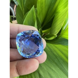 Lab Blue Topaz Cushion 23x23mm- 70cts