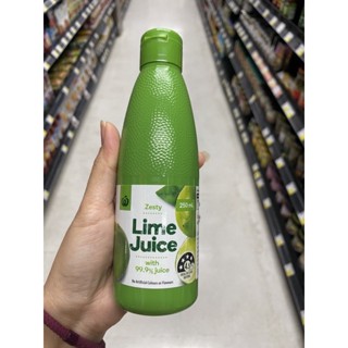 Lime Juice ( Woolworths Brand ) 200 Ml. น้ำเลม่อน 99.9% วัตถุแต่งกลิ่นรสธรรมชาติ ( ตรา วูลเวิร์ธ ) ไลม จูซ์