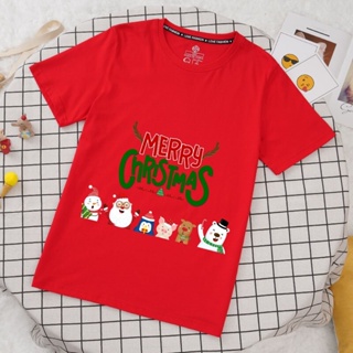 เสื้อยืดคริสต์มาส 2022 Merry Christmas &amp; Happy new year T-shirt เสื้อครอบครัวคริสต์มาส วันคริสต์มาสS-5XL