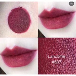 แท้ทั้งร้าน !! ลิปสติกขนาดจริงป้ายไทยพร้อมกล่อง LANCOME LABSOLU ROUGE สี 507 DRAMATIC