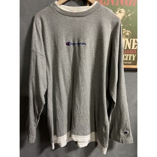 Champion Long Sleeve T-shirt Men Secondhand เสื้อยืด