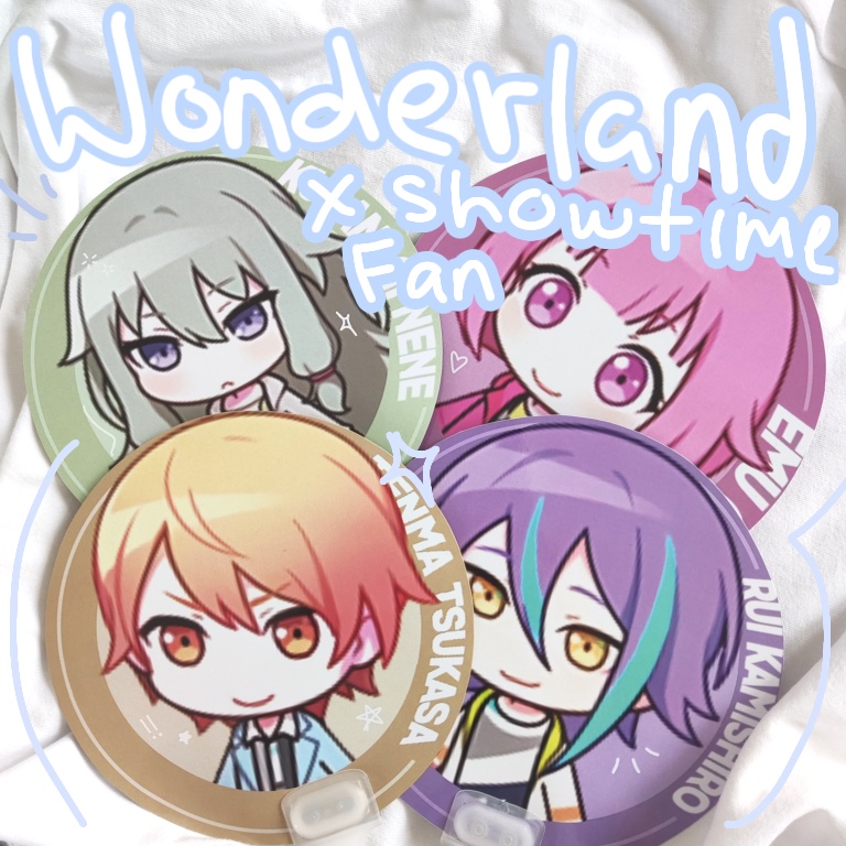 Wonderland x showtime พัดลมมือถือ (rui, nene, emu, tsukasa) | Sekai project