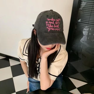 หมวกแก๊ปสไตล์วินเทจ ปัก wake up and do the best มี 6 สี