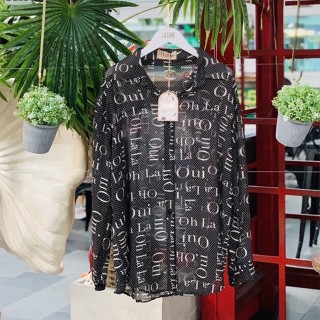 【058】𝐋𝐀𝐋𝐔𝐍𝐄 Shirt เสื้อเชิ้ต เสื้อเชิ้ตผ้าชีฟอง ใส่สบายมาก ลายสวย ทรงสวยจ้า ทรงสวย สวยน่าใส่เป็นลุค everday