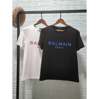 เสื้อยืดแขนสั้น ผ้าฝ้าย พิมพ์ลายตัวอักษร Balmain ทรงหลวม สามมิติ แฟชั่นฤดูใบไม้ผลิ และฤดูร้อน 2020