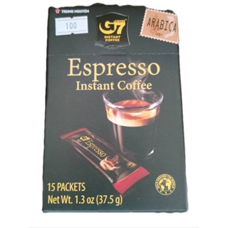 !!!SAL E !!! ล้างสต็อก G7 Espresso Instsnt Coffee เอสเปรสโซ่ กาแฟสำเร็จรูป ตราคอฟฟี่ จีเซเว่น 2.5กรัมx15ซอง(37.5กรัม)