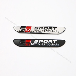 โลโก้โลหะ แผ่นเพลท ขนาด 1.5 x 9.5 cm. ลาย GR SPORT GAZOO Racing ติดรถ แต่งรถ สไตล์ GR SPORT รถซิ่ง