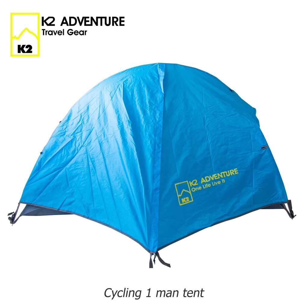 เต็นท์จักรยาน K2 ADVENTURE รุ่น Cycling สีฟ้า นอน 1 คน น้ำหนักเบา เสาอลู กันฝน กันลมสำหรับนักเดินป่า thumbnail 4