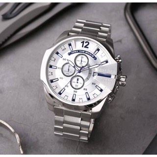 💚แท้💯 พร้อมส่ง💚Diesel DZ4477 Diesel Mens Mega Chief Chronograph Stainless Steel Watch