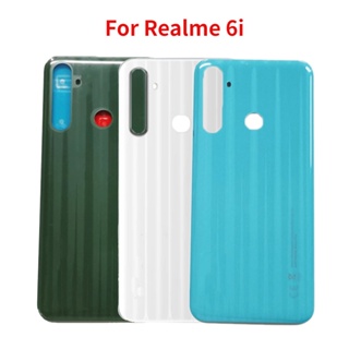 ใหม่ ฝาครอบแบตเตอรี่ด้านหลัง พร้อมโลโก้ สําหรับ OPPO Realme 6i RMX2040