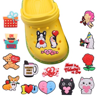 การ์ตูนหมีเท็ดดี้ Jibits Crocks สําหรับเด็กสาวหัวใจ Corgi Jibbits Charm Roses Cat Jibitz Croc รองเท้าอุปกรณ์เสริมเสน่ห์รองเท้าหมุดตกแต่ง