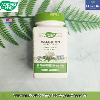 Natures Way - Valerian Root 530 mg 100 Vegan Capsules วาเลอเรี่ยน