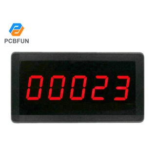 Pcbfun แผงเคาน์เตอร์มิเตอร์ DC12-24V RS5135 0.56 นิ้ว สีแดง 5 หลัก 0-99999