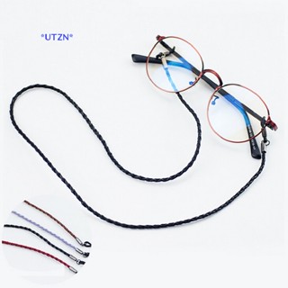 UTZN&gt; Fashion Colorful Leather Glasses Eyeglass Cord Holder Necklace Chain Strap New new