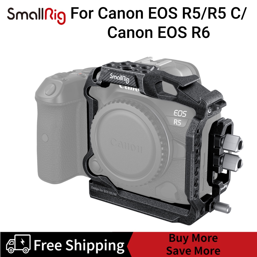 SmallRig “Black Mamba“ Camera Half Cage & Cable Clamp for Canon EOS R5 / R5 C / R6 3656