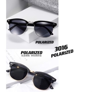 แว่นตากันแดดทรงกรอบครึ่งเฟรม เลนส์Polarized 3016