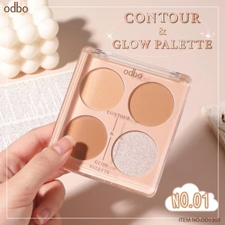ODBO CONTOUR & GLOW PALETTE OD1303 พาเลทคอนทัวร์+ไฮไลท์