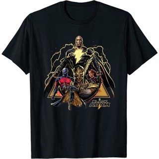 เสื้อยืดแขนสั้น พิมพ์ลาย Baju Dewasa Black Adam And The Justice Society In Action แฟชั่นสําหรับผู้ชาย และผู้หญิง