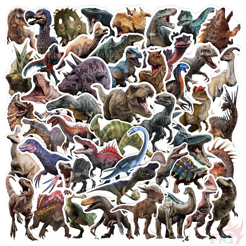 ❉ Dinosaur Series 03 Kids Educational Rewards Stickers ❉ 50Pcs/Set DIY Fashion Mixed Luggage Laptop Skateboard Doodle Decals Stickers