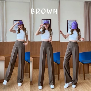 (𝟎𝟎𝟒) พร้อมส่ง🍎𝐏𝐄𝐑𝐅𝐄𝐂𝐓🍎กางเกงขากระบอกใหญ่ ซิปข้างเอวสูง ตัวผ้ามีลูกเล่นขึ้นลายทอ ผ้าทิ้งตัวดี ยับยาก ใส่เที่ยวคาเฟ่ก็สวย
