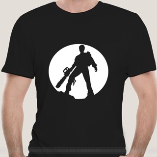 cotton tshirt men summer fashion t-shirt euro size Evil Dead T-shirt ash with chainsaw Singlets Retro