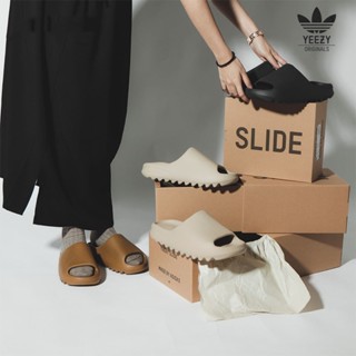 【รวมกล่องรองเท้า】Adidas100% Yeezy Slide รองเท้าแตะชายหาด ลําลอง กันลื่น สําหรับผู้ชาย ผู้หญิง FZ5897 FZ5896