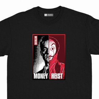 Qiuy5 [พร้อมส่ง] เสื้อยืดผ้าฝ้าย 100% พิมพ์ลาย Money Heist Berlin โอเวอร์ไซซ์ โอเวอร์ไซซ์ ของขวัญคริสต์มาส สําหรับผู้ชาย