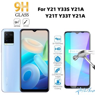 ฟิล์มกระจกนิรภัยกันรอยหน้าจอ 9H HD กันระเบิด สําหรับ Vivo Y33S Y21T Y21 Y21A Y33T