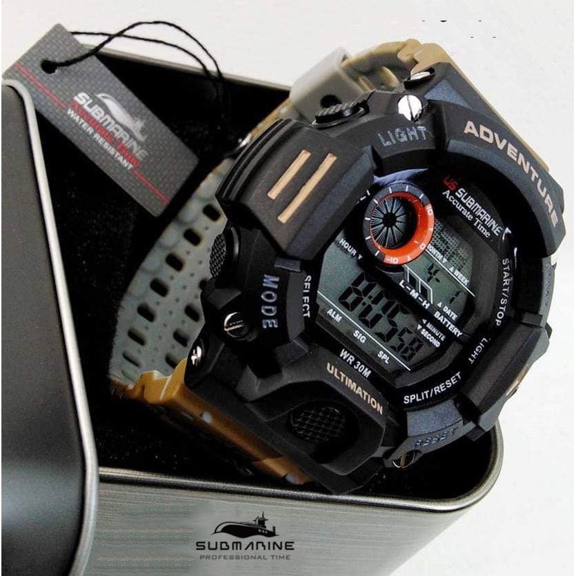 นาฬิกา U.S.SUBMARINE ของแท้100% รุ่นTP1375M สายลายพรางใส่ดำน้ำได้